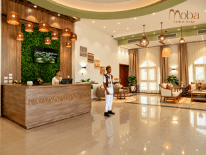 Hotel reception desk and lobby – Moba Furniture