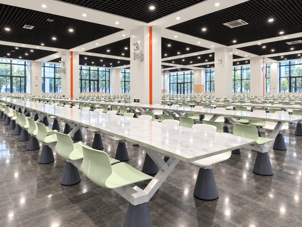 Cafeteria Table Set with Fixed Seats - صورة 2