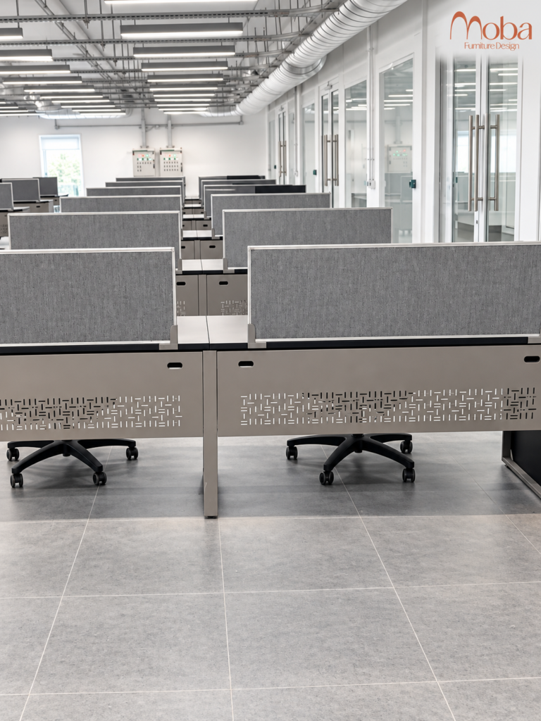 Educational Workstation Desks with Privacy Panels