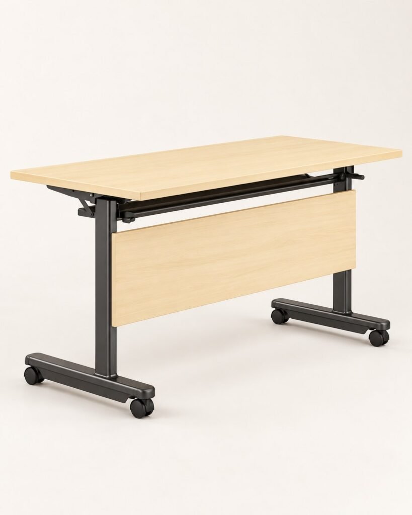 Folding Training Table with Black T-Base Frame