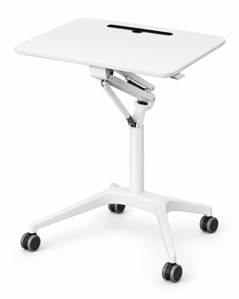 Mobile Height-Adjustable Laptop Desk